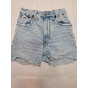 Abercrombie And Fitch Jean Shorts 25 90"s Straight Ultra High Rise DIY Cutoff